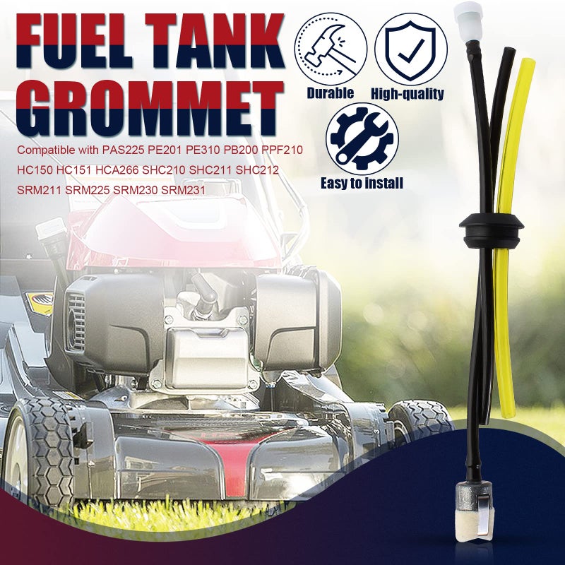QAZAKY Fuel Gas Tank Grommet kit with Fuel Line Filter Primer Bulb Spark Plug for Echo Blower Tiller Cultivator Pruner String Trimmer Brushcutter PB-265LN PB-265L GT200 GT225 PE200 PE225 PPF225 SRM211 - Image 3
